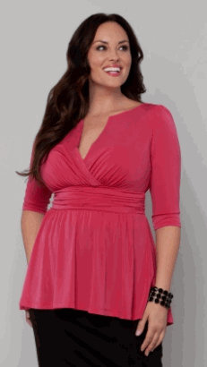 Trendy tops that flatter full figured women