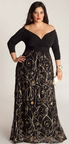 evening tops for the fuller figure